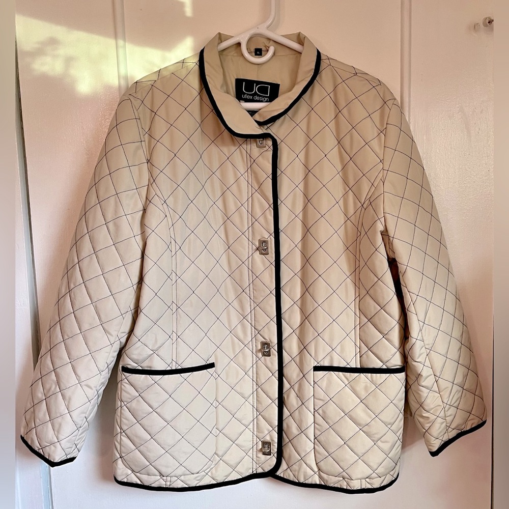 Utex Diamond Quilted Toggle Button Coat - image 1